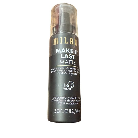 Milani Make It Last Charcoal Matte Setting Spray 2.03 oz Oily Skin Oil Control - Picture 1 of 5